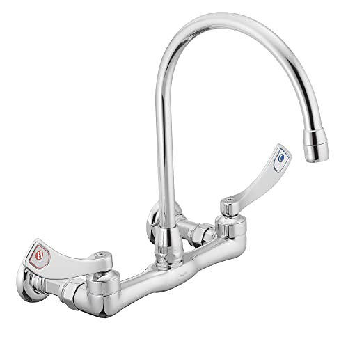 Moen 8126 Commercial M-Dura Two-Handle Wall Mount Utility Faucet 2.2 gpm, Chrome von Moen