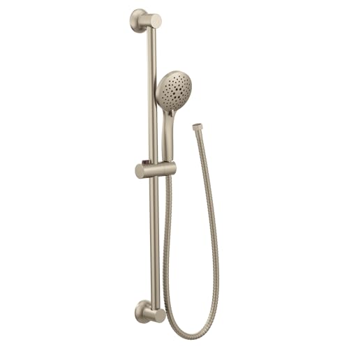 Moen Eco-Performance 3558EPBN Handbrause aus gebürstetem Nickel mit verstellbarer 76,2 cm Gleitstange und 175,2 cm Schlauch, Handbrause mit 5 Funktionen bietet personalisierte Sprühoptionen Moen Eco-Performance 3558EPBN Handbrause aus gebürstetem Nickel mit verstellbarer 76,2 cm Gleitstange und 175,2 cm Schlauch, Handbrause mit 5 Funktionen bietet personalisierte Sprühoptionen von Moen