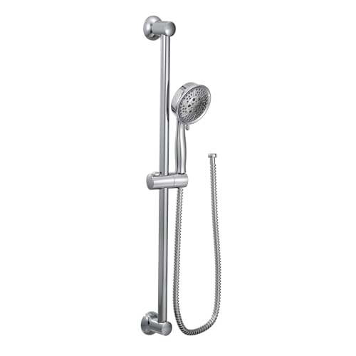 Moen Eco-Performance Chrom-Handbrause mit 175 cm langem Schlauch und 76,2 cm Wand-Gleitstange, Vier-Funktions-Handbrause bietet personalisiertes Spray, 3667EP Moen Eco-Performance Chrom-Handbrause mit 175 cm langem Schlauch und 76,2 cm Wand-Gleitstange, Vier-Funktions-Handbrause bietet personalisiertes Spray, 3667EP von Moen