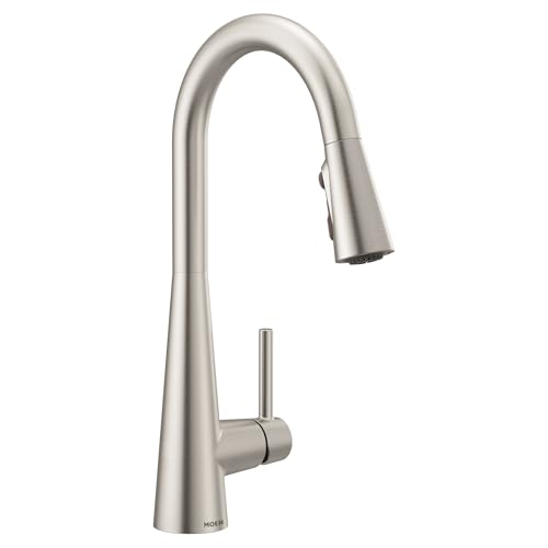 Moen Sleek 7864SRS Küchenspüle mit einem Griff, hoher Lichtbogen, ausziehbarer Wasserhahn mit Power-Boost für eine schnellere Reinigung, Küchenarmatur mit herausziehbarem Sprühkopf für Bar, Wohnmobil Moen Sleek 7864SRS Küchenspüle mit einem Griff, hoher Lichtbogen, ausziehbarer Wasserhahn mit Power-Boost für eine schnellere Reinigung, Küchenarmatur mit herausziehbarem Sprühkopf für Bar, Wohnmobil von Moen