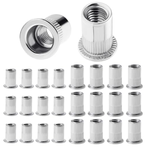 Moendergo 100PCS Nietmutter M6, M8 Edelstahl Rändelmutter Gewindeeinsatz Kappe (M6*M8) von Moendergo