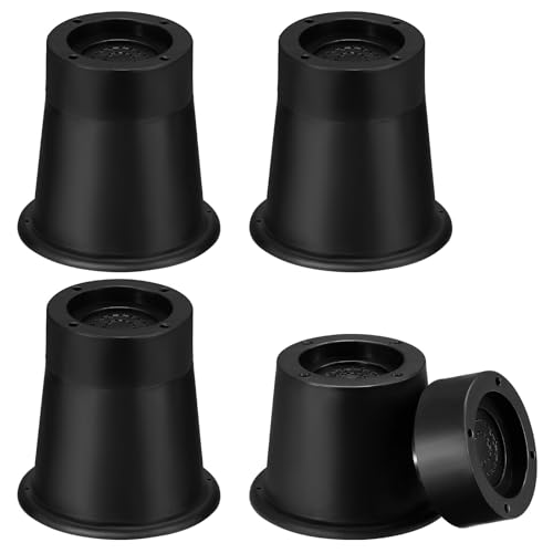 Moendergo Bett Erhöhungen, Stuhl Erhöhungen, hohe Last tragen Runde Möbel Erhöhungen, Heavy Duty Möbel Erhöhungen（Schwarz 4 Pack (3 Inch) von Moendergo