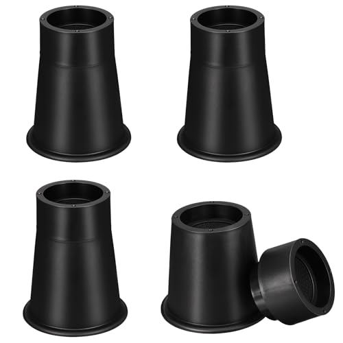 Moendergo Bett Erhöhungen, Stuhl Erhöhungen, hohe Last tragen Runde Möbel Erhöhungen, Heavy Duty Möbel Erhöhungen（Schwarz 4 Pack (5.8 Inch) von Moendergo