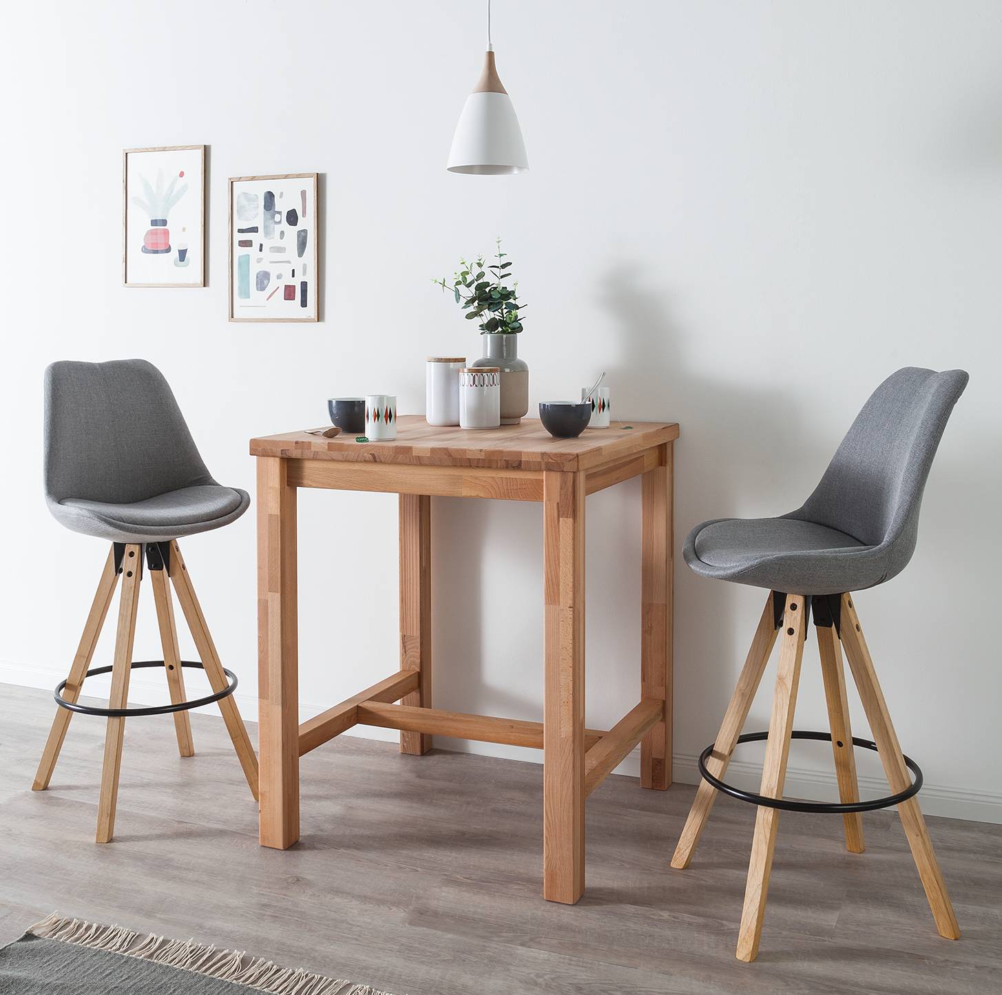 home24 Barstuhl 49 x 112 x 55cm 4er Set Webstoff Cors: Granit home24 Barstuhl 49 x 112 x 55cm 4er Set Webstoff Cors: Granit von home24