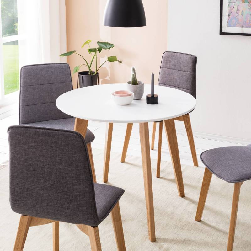 home24 Esstisch Rob I Ø 90cm Weiß/Weiß home24 Esstisch Rob I Ø 90cm Weiß/Weiß von home24