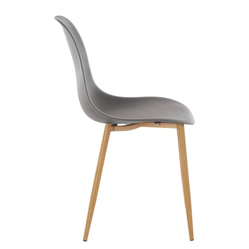 home24 Esszimmerstuhl Murdo 2er-Set 44 x 87 x 52cm Grau/Anthrazit von home24