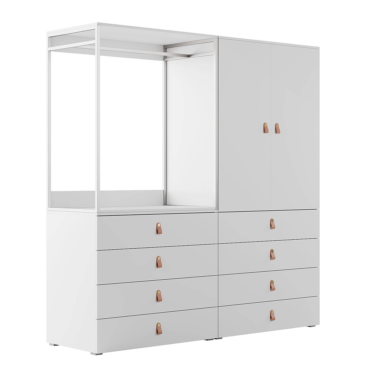 Kleiderschrank Nikko 186 cm Schubladen von Mørteens