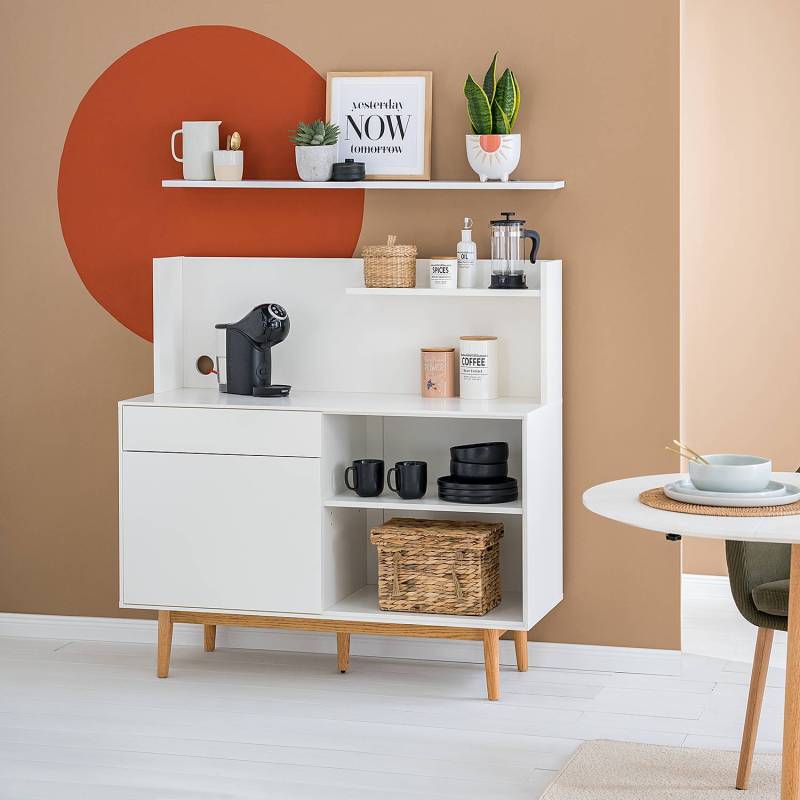 home24 Küchenschrank 120 x 119 x 45cm Weiß von home24