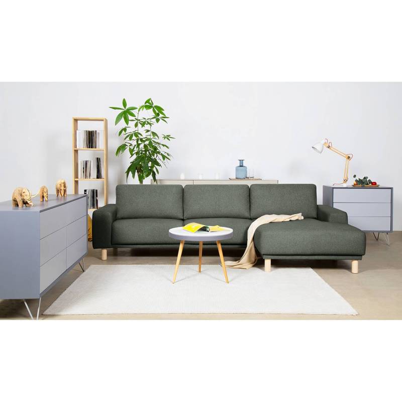 Mørteens Ecksofa Kotila Grau Polyester 288x82 cm (BxH) Skandi von Norrwood