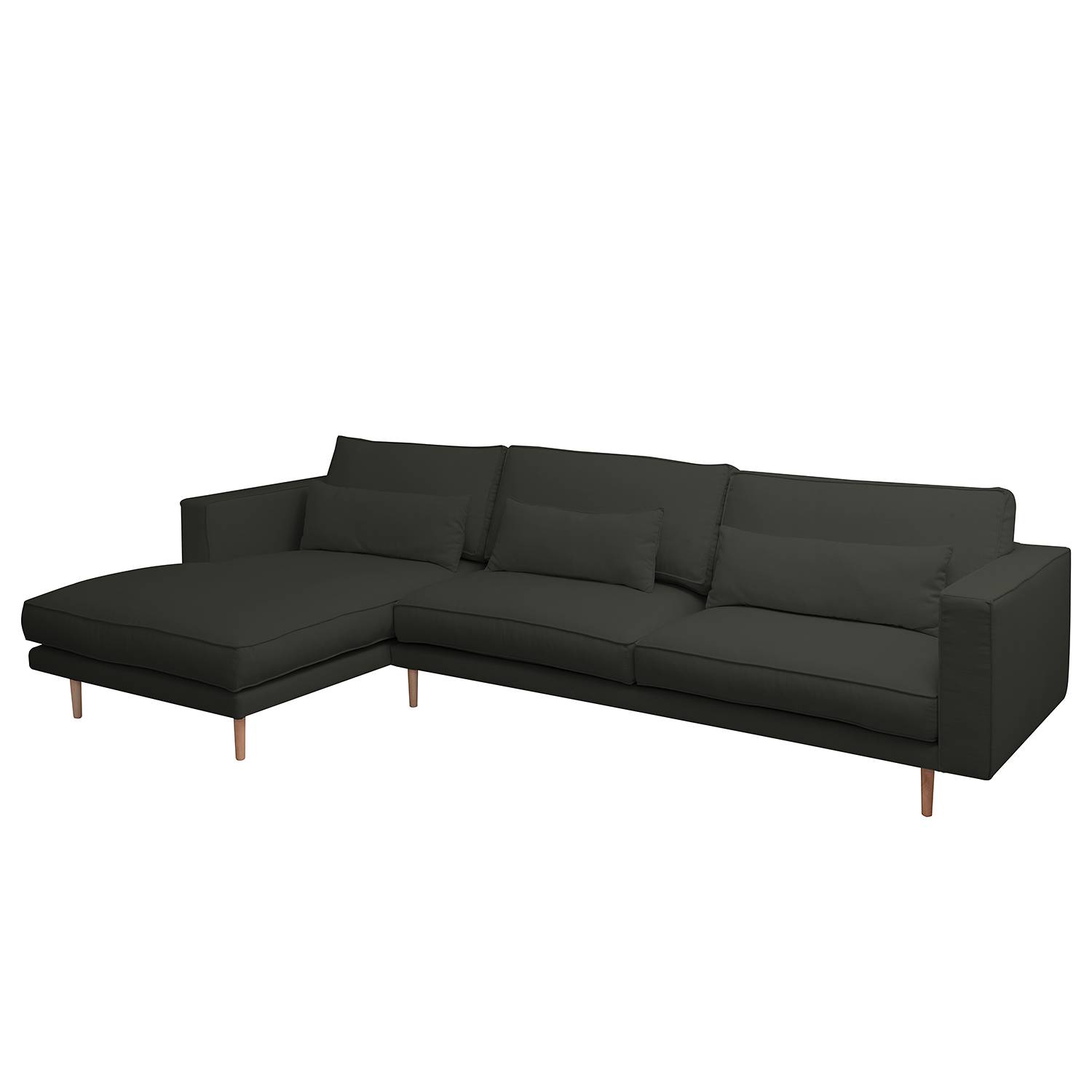 Mørteens Ecksofa Lacona 3-Sitzer Pepper Strukturstoff 321x70x172 cm von Norrwood