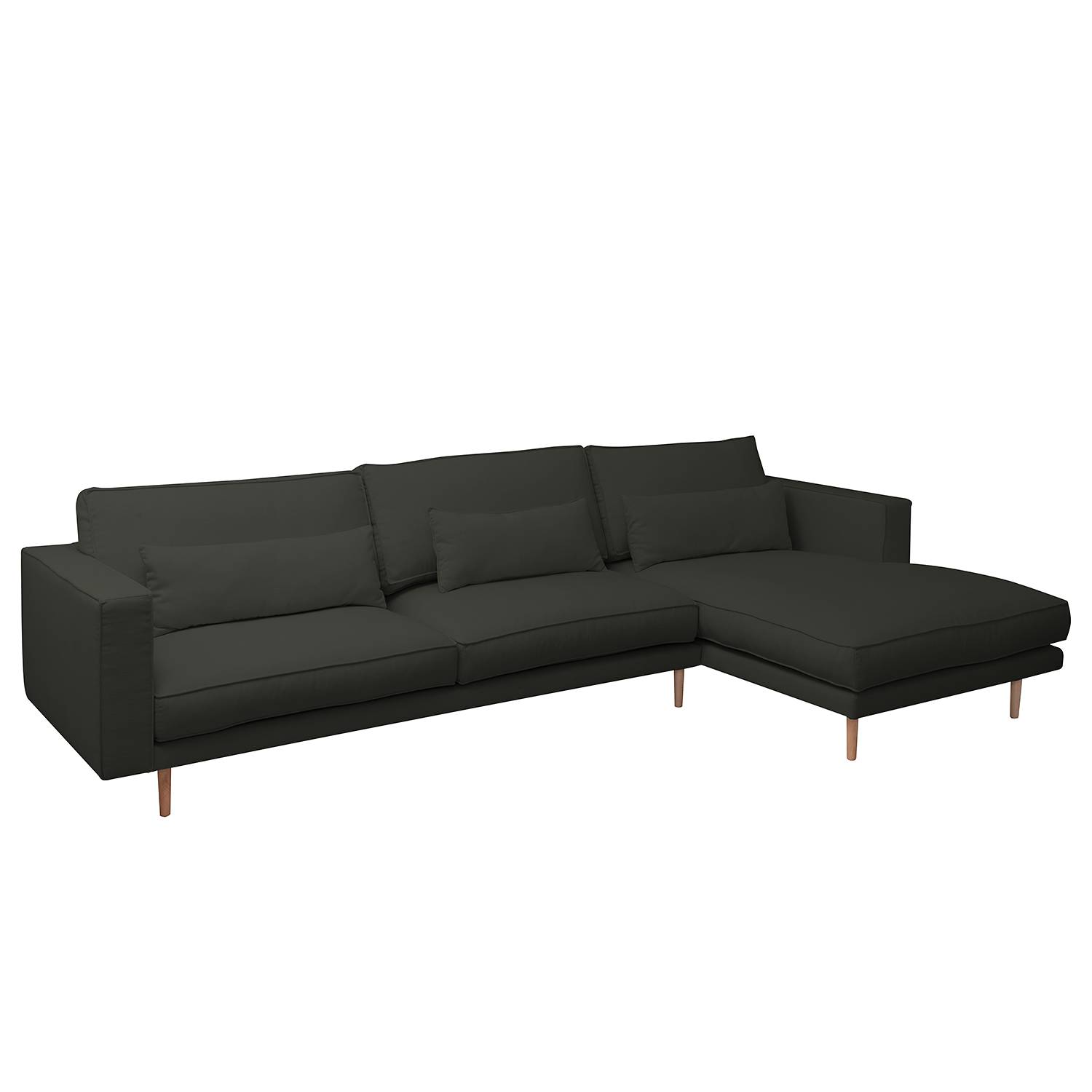 Mørteens Ecksofa Lacona 3-Sitzer Pepper Strukturstoff 321x70x172 cm von Norrwood