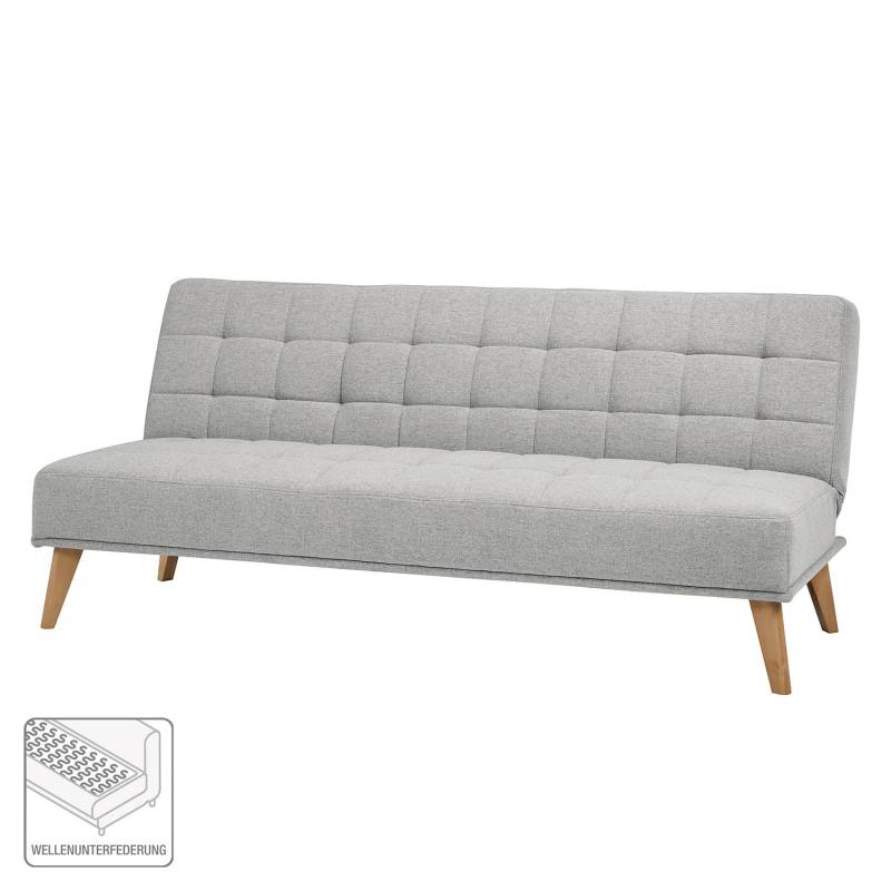 home24 Schlafsofa Caribe Grau/Lichtgrau Filz Blix 180 x 81 x 86cm Skandi von home24