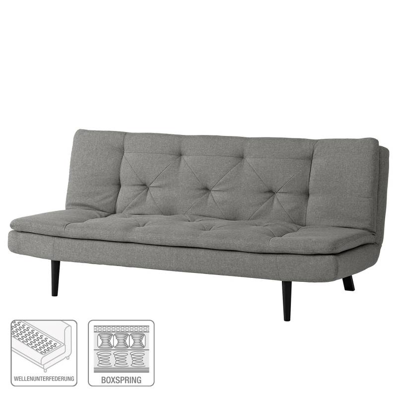 home24 Schlafsofa Rawson Grau/Grau Webstoff 190 x 87 x 101cm Skandi von home24