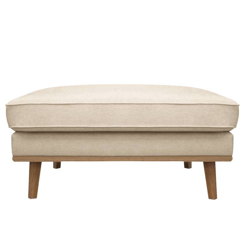 home24 Polsterhocker Lauwe 79 x 43 x 58cm Beige/Creme von home24