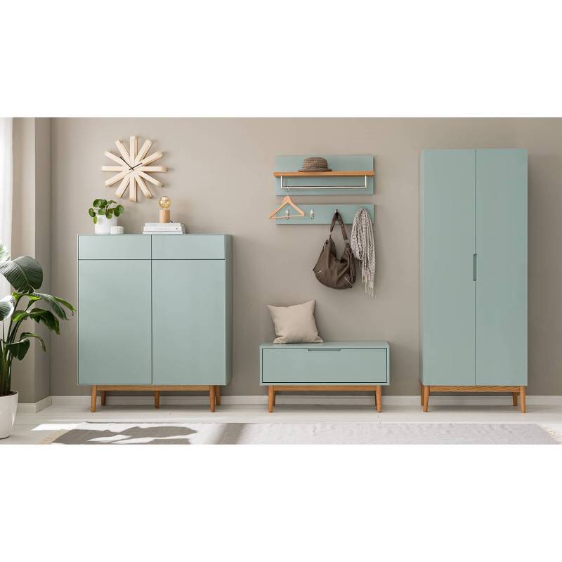 home24 Wandgarderobe 76 x 30 x 25cm Grün/Mintgrün home24 Wandgarderobe 76 x 30 x 25cm Grün/Mintgrün von home24