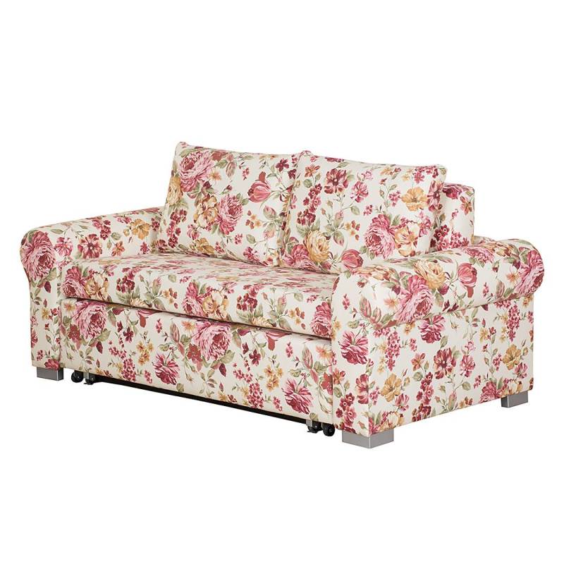 mooved Schlafsofa Latina XII 2-Sitzer Beige/Pink Webstoff 165x90x90 cm mit Schlaffunktion und Bettkasten von Mørteens