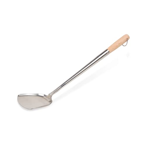 MOESTA-BBQ 10048 Wok-Löffel aus Edelstahl - Extralanger Stiel - Ideal als Pfannenwender/Schöpfkelle für XXL-Pfanne von MOESTA BBQ EST. 2012