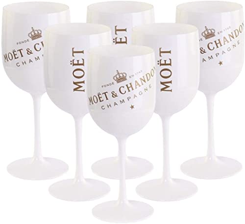 6 x Moet /& Chandon Champagnerglas Rose-Gold Ibiza Imperial Pure Glas Champagner-Glas Rosegold Gl/äser Limited Edition Untersetzer