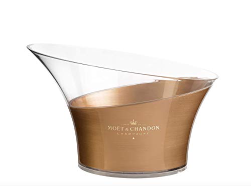 Moët & Chandon Champagne Flaschenkühler Prestige Vasque Eiseimer Gold Transparent Eiswürfel Behälter für bis zu 6 x 0,75 l oder 2 x 1,5l Magnum Champagner Flaschen von Moët & Chandon