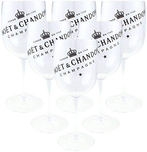 Moët & Chandon Champagner Acryl-Glas Gläser Set Clear Transparent Ice Imperial Kelch (6 Stück) von Moët & Chandon