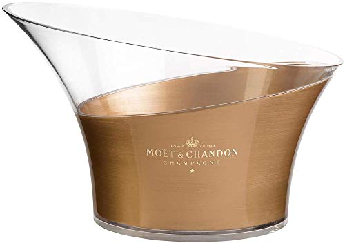 Moet & Chandon Champagner Flaschenkühler Gold Transparent Eiswürfel Behälter für bis zu 6X 0,75 L Champagner Flaschen von Moët & Chandon