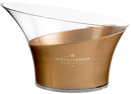 Moët & Chandon Eiswanne Champagner Flaschenkühler Double Magnum Size für mehrere 0.75l, zwei 1.5l oder eine 3 Liter Jeroboam Flasche Gold Transparent Moët & Chandon Eiswanne Champagner Flaschenkühler Double Magnum Size für mehrere 0.75l, zwei 1.5l oder eine 3 Liter Jeroboam Flasche Gold Transparent von Moët & Chandon
