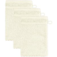 Möve for frottana Waschhandschuh "Pearl", (3 tlg., 3 Waschhandschuhe (15x20 cm), mit Perloptik von Möve For Frottana