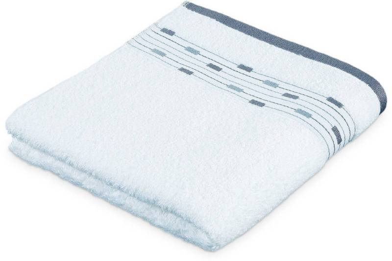 Möve for frottana Handtuch Magic Uni, Walkfrottee (1-St), mit Bordüre aus kleinen Rechtecken von Möve for frottana