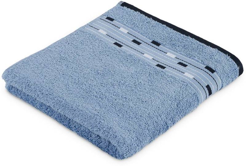 Möve for frottana Handtuch Magic Uni, Walkfrottee (1-St), mit Bordüre aus kleinen Rechtecken von Möve for frottana