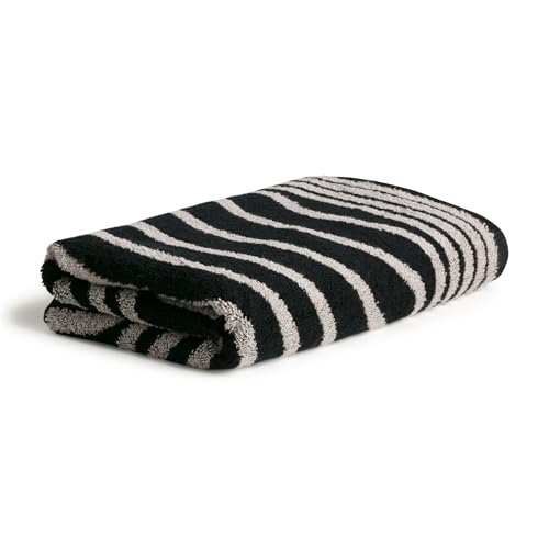 MÖVE Illusions Imprint Handtuch 50 x 100 cm aus 100% Baumwolle, Cashmere/Black von Möve