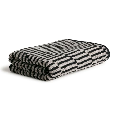 MÖVE Illusions Relief Handtuch 50 x 100 cm aus 100% Baumwolle, Cashmere/Black von Möve