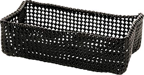 Möve 40423199 Tube Ablagekorb 30 x 15 x 9 cm aus formbarem Kunststoff, Black von Möve