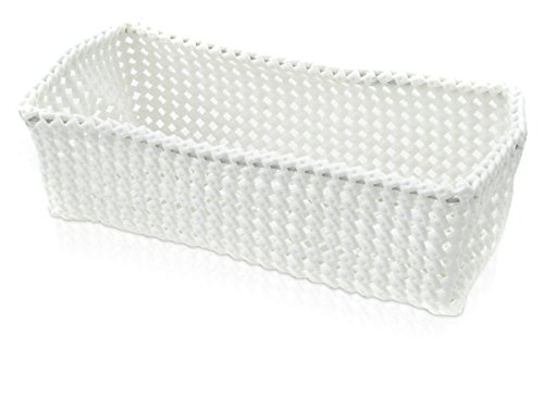 Möve Tube Ablagekorb 30 x 15 x 9 cm aus formbarem Kunststoff, Off White von Möve