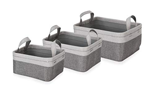 Möve Aufbewahrungskörbe, Grey, 36 x 29 x 17 cm, 32 x 25 x 15 cm, 28 x 22 x 14 cm von Möve