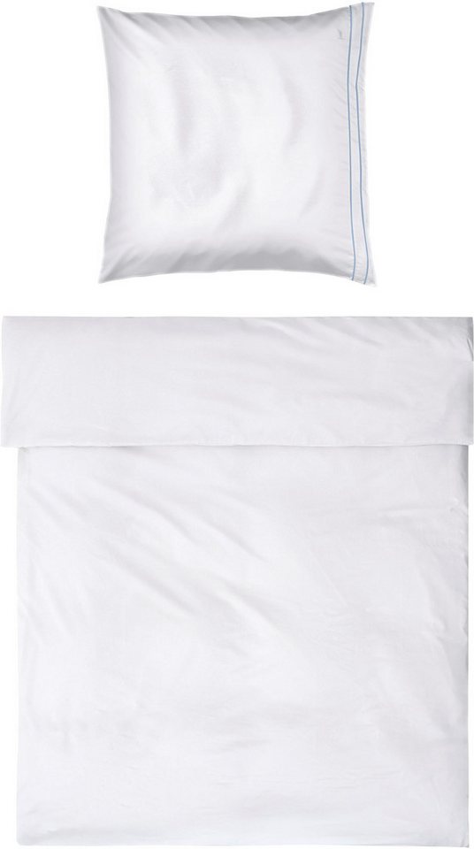 Möve Bettwäsche Möve Noblesse Bettwäsche Set, Satin, 2 teilig, mit eleganten Biesen von Möve