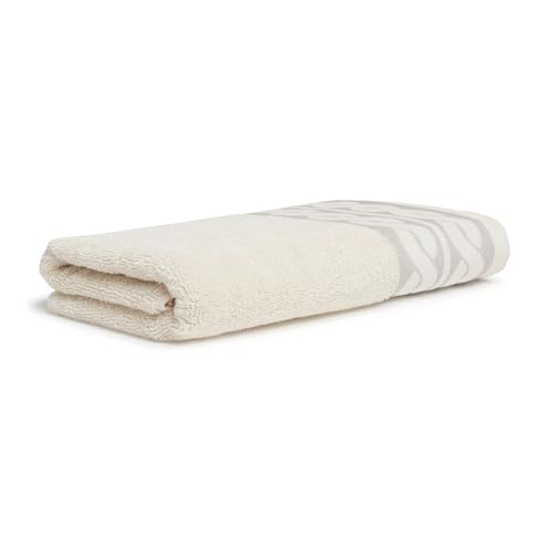 Möve Cosy Knits Chenillebordüre Duschtuch 67 x 140 cm aus 100% Baumwolle, Nature/Cashmere von Möve