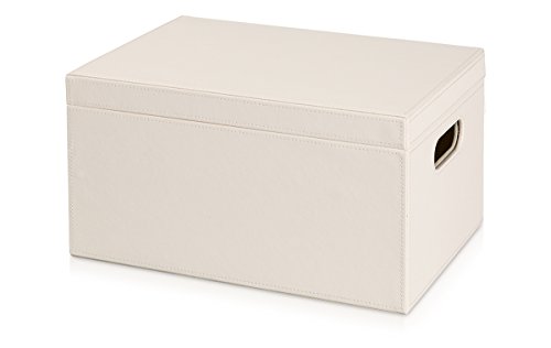 Möve Cube Aufbewahrungsbox, Kunstleder, Ivory, 34,5 x 24 x 18 cm von Möve