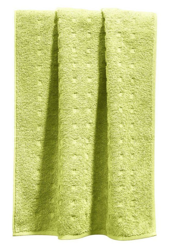 Möve Duschtuch Duschtuch "Quadretti", Walk-Frottier Uni von Möve