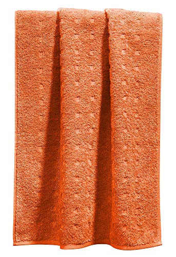 Möve Duschtuch Quadretti Walk-Frottier orange Größe 67x140 cm von Möve