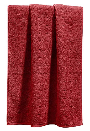 Möve Duschtuch Quadretti Walk-Frottier rot Größe 67x140 cm von Möve