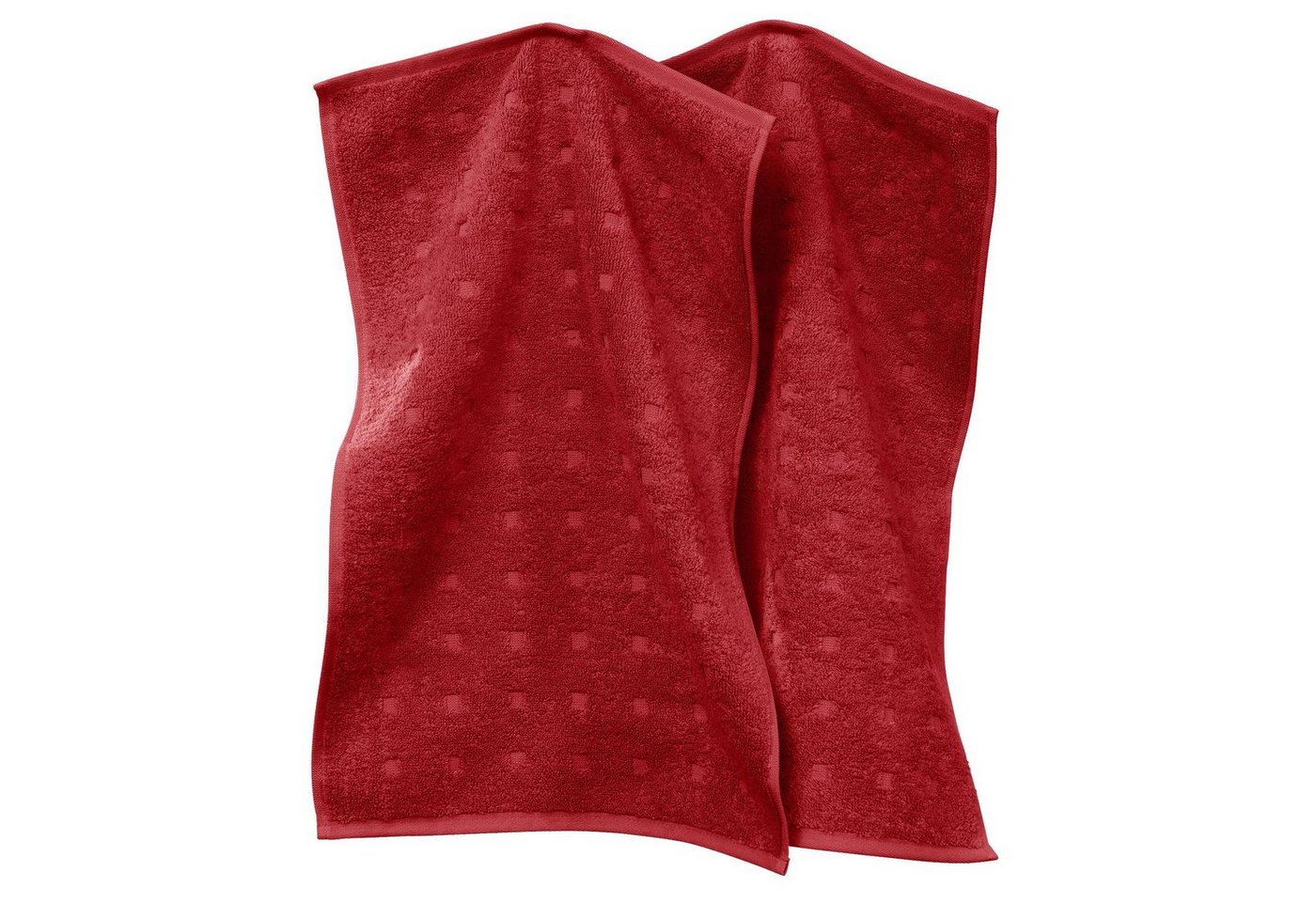 Möve Gästehandtuch Gästetuch 2er-Pack "Quadretti", Frottier, Walk-Frottier Uni von Möve