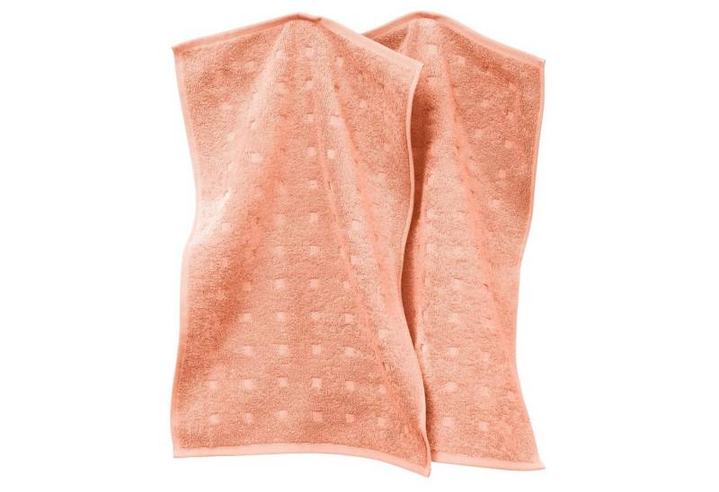 Möve Gästehandtuch Gästetuch 2er-Pack "Quadretti", Frottier, Walk-Frottier Uni von Möve