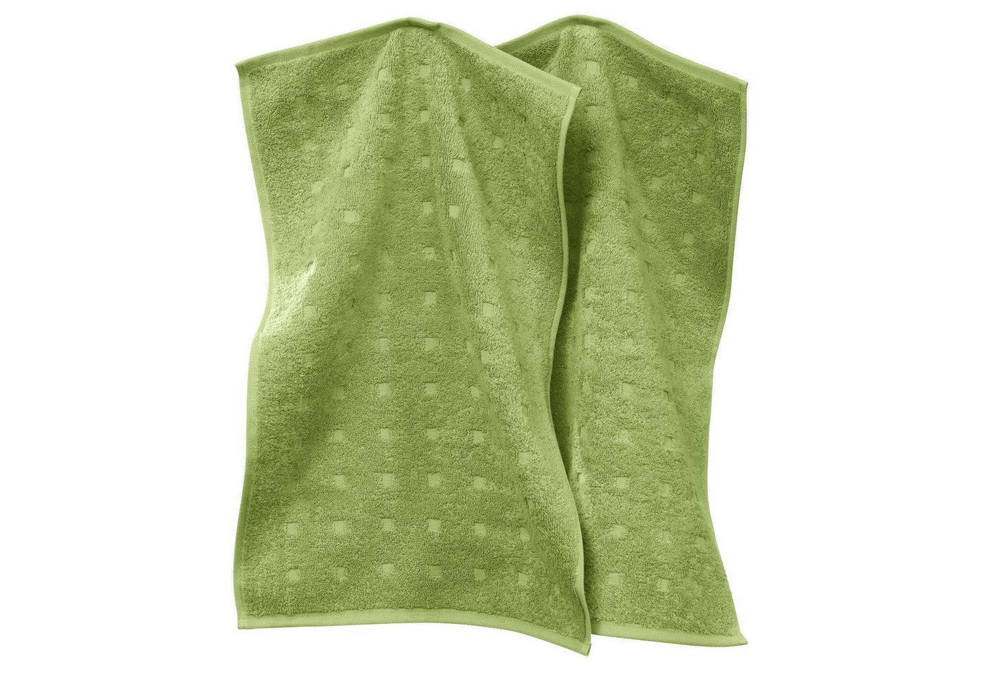 Möve Gästehandtuch Gästetuch "Quadretti" 2er-Pack, Frottier, Walk-Frottier Uni von Möve