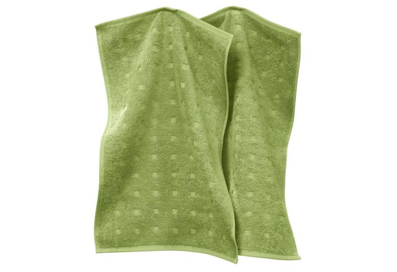 Möve Gästehandtuch Gästetuch "Quadretti" 2er-Pack, Frottier, Walk-Frottier Uni von Möve