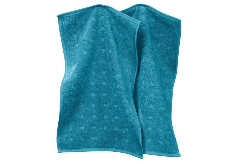 Möve Gästehandtuch Gästetuch 2er-Pack "Quadretti", Frottier, Walk-Frottier Uni von Möve