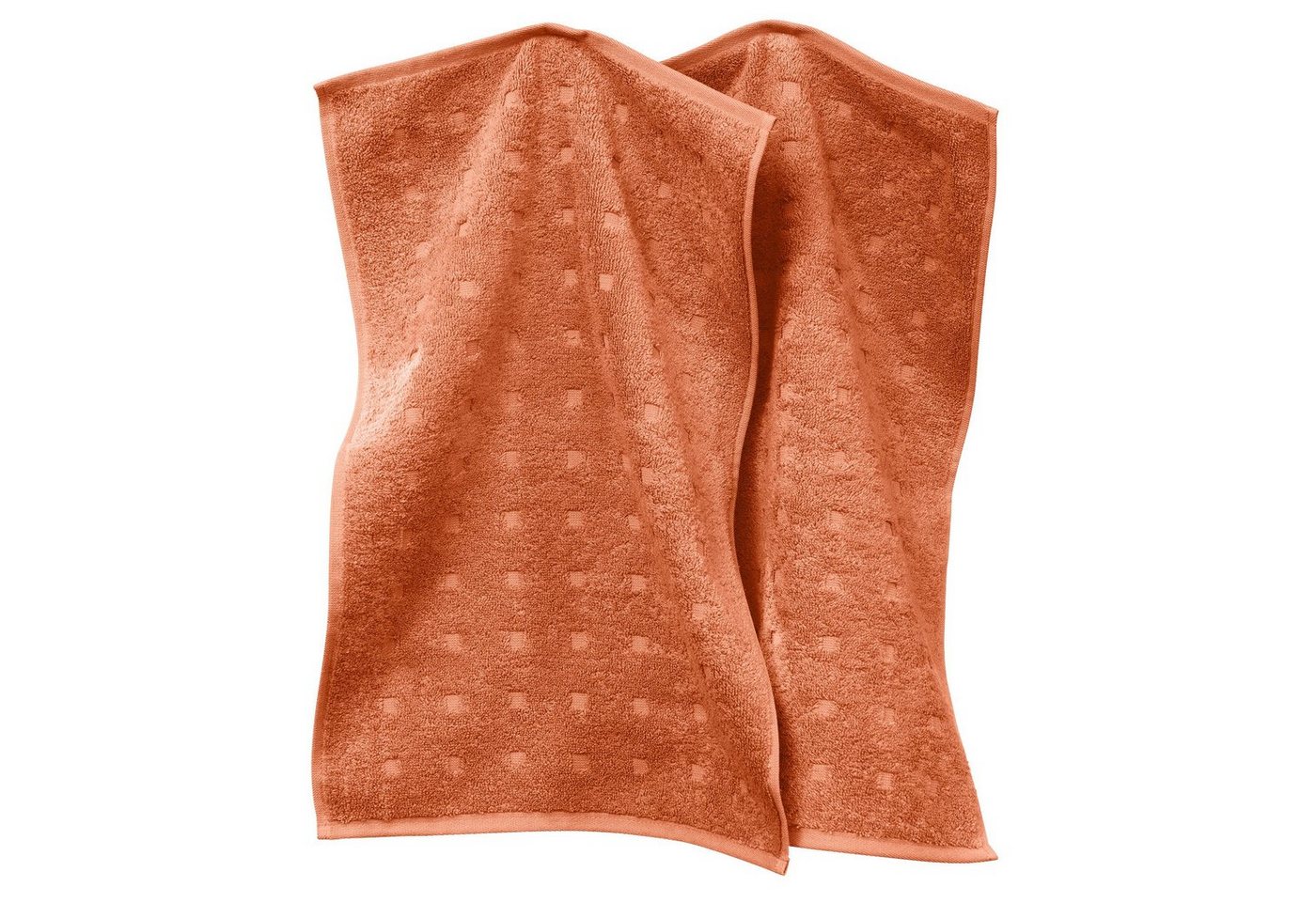 Möve Gästehandtuch Gästetuch 2er-Pack "Quadretti", Frottier, Walk-Frottier Uni von Möve