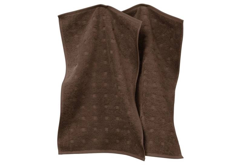 Möve Gästehandtuch Gästetuch 2er-Pack "Quadretti", Frottier, Walk-Frottier Uni von Möve