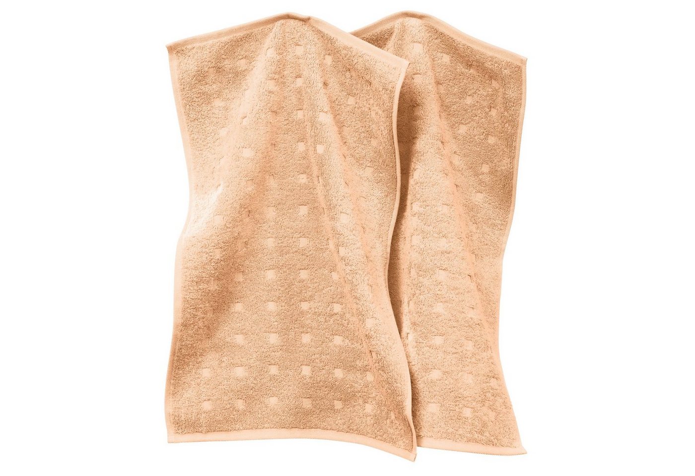 Möve Gästehandtuch Gästetuch 2er-Pack "Quadretti", Frottier, Walk-Frottier Uni von Möve