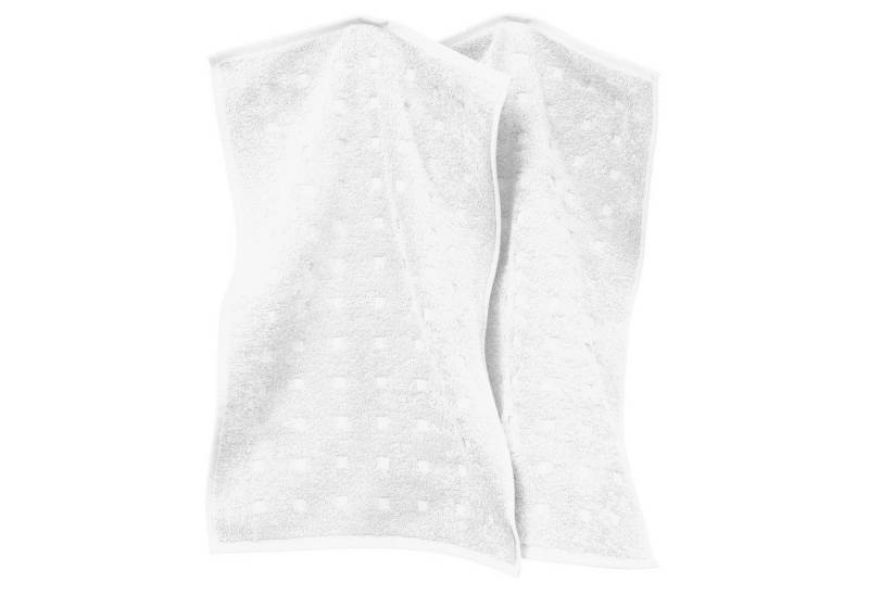Möve Gästehandtuch Gästetuch 2er-Pack "Quadretti", Frottier, Walk-Frottier Uni von Möve