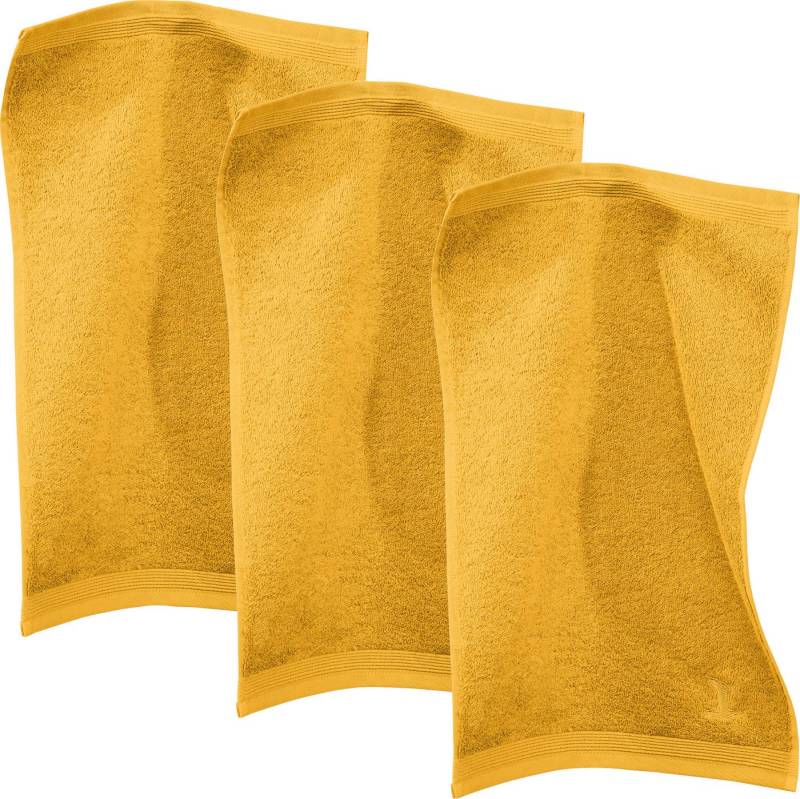 Möve Gästehandtuch Gästetuch "Superwuschel" 3er-Pack, Frottier, Walk-Frottier Uni von Möve